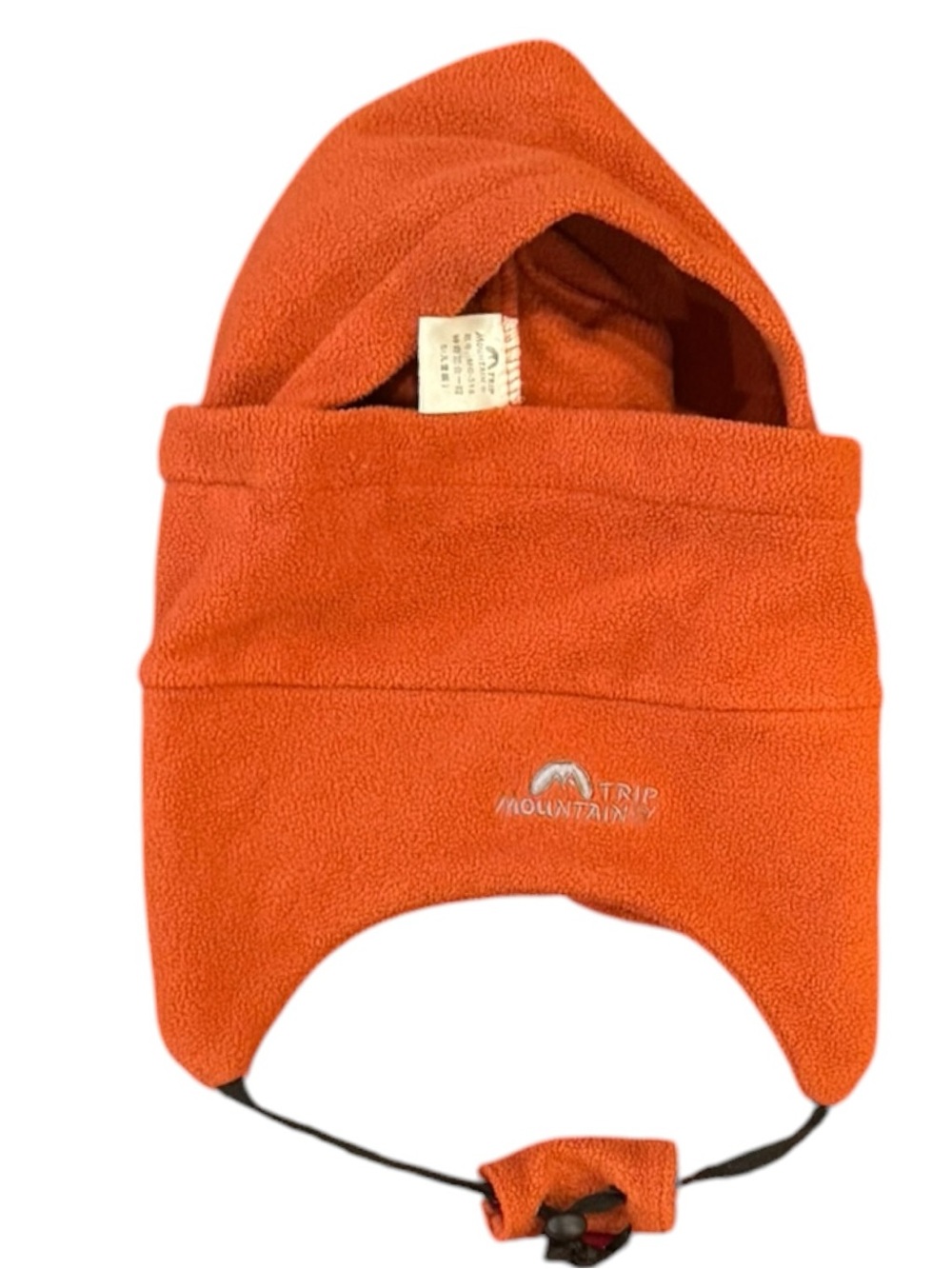 Kids' Orange Fleece Earflap Hat